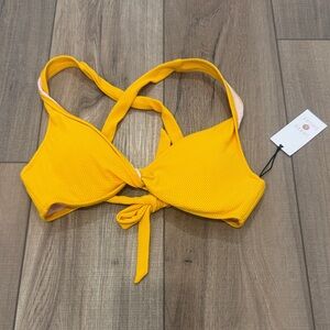 Shade & Shore Yellow Bikini Top